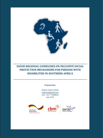 SAFOD Regional Guidelines on Inclusive Social Protection cover